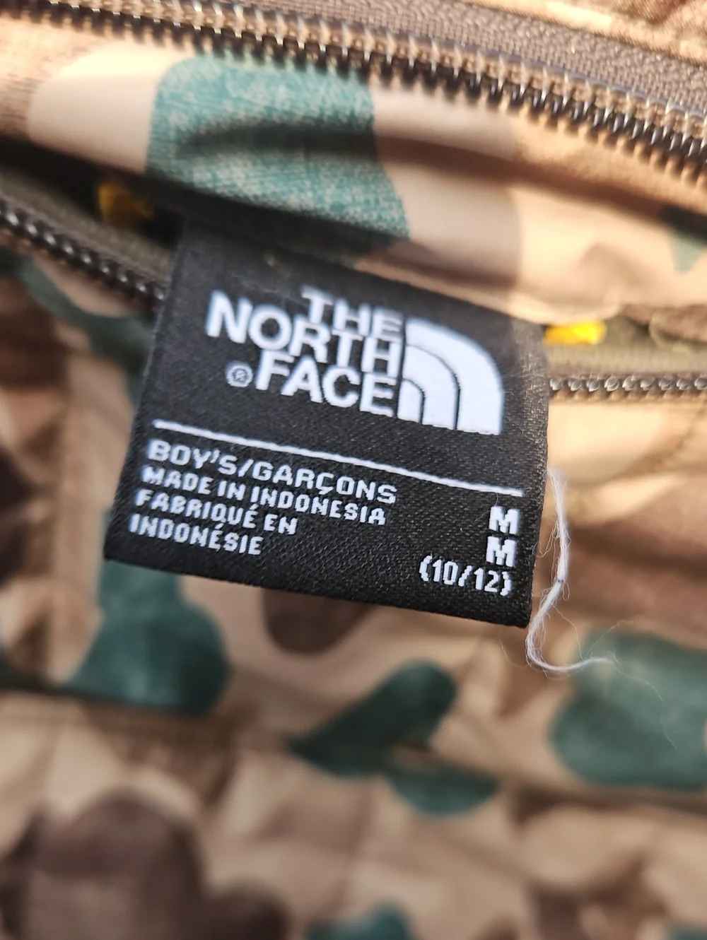 The North Face Boys' Camouflage Puffer Jacket - Green/Brown/Tan